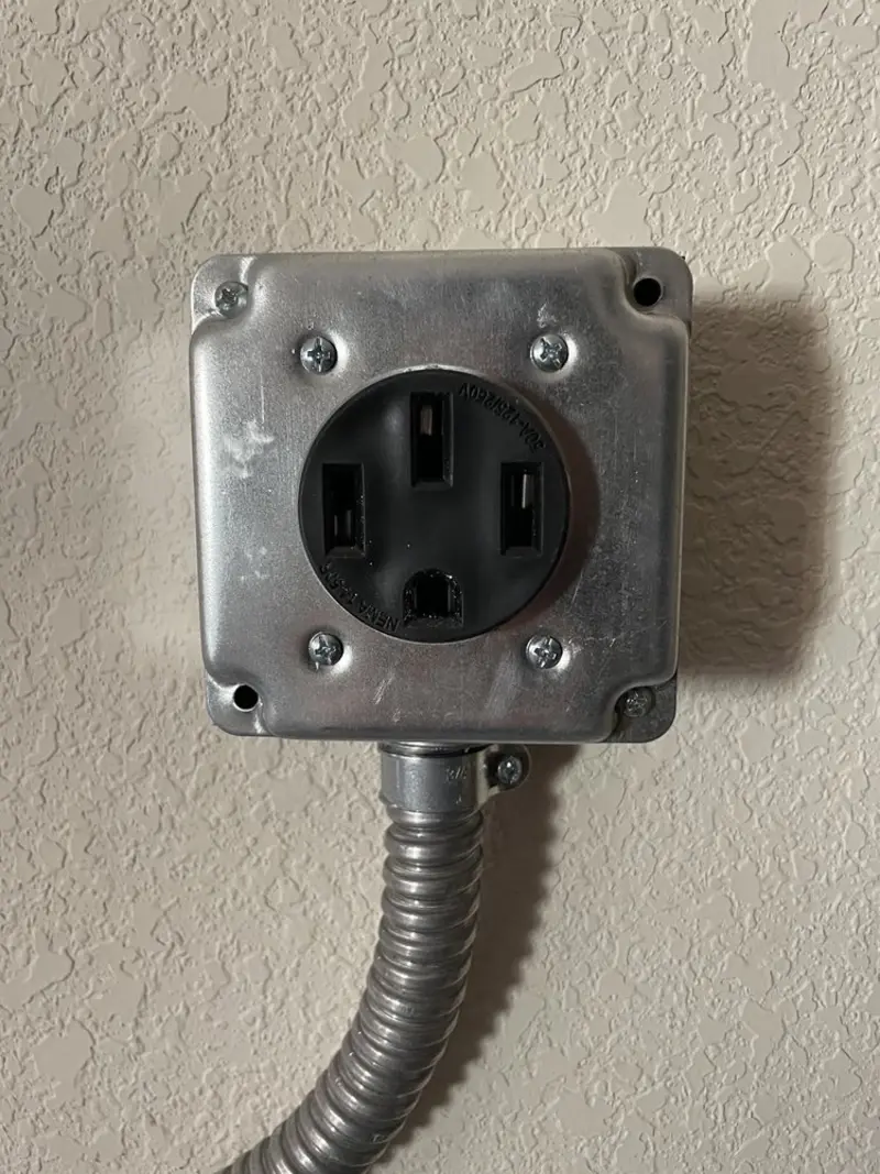 NEMA 14-50 outlet installed for Smart Home Electrical in Pinecrest