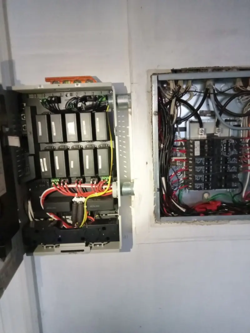 Electrical panel upgrade completed for Security Camera Wiring in Pinecrest